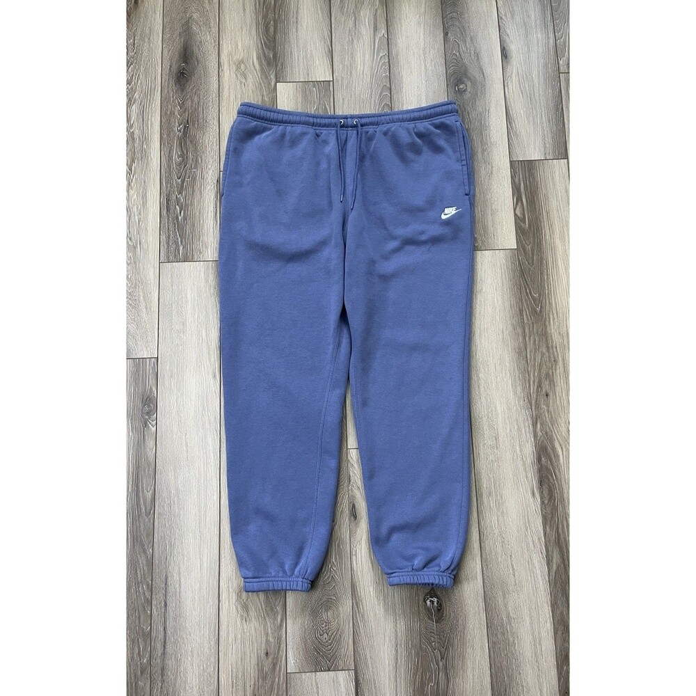 Nike Jogger  Sweatpants Mens Sz XL Blue Cotton Drawstring Tapered Gym Pockets